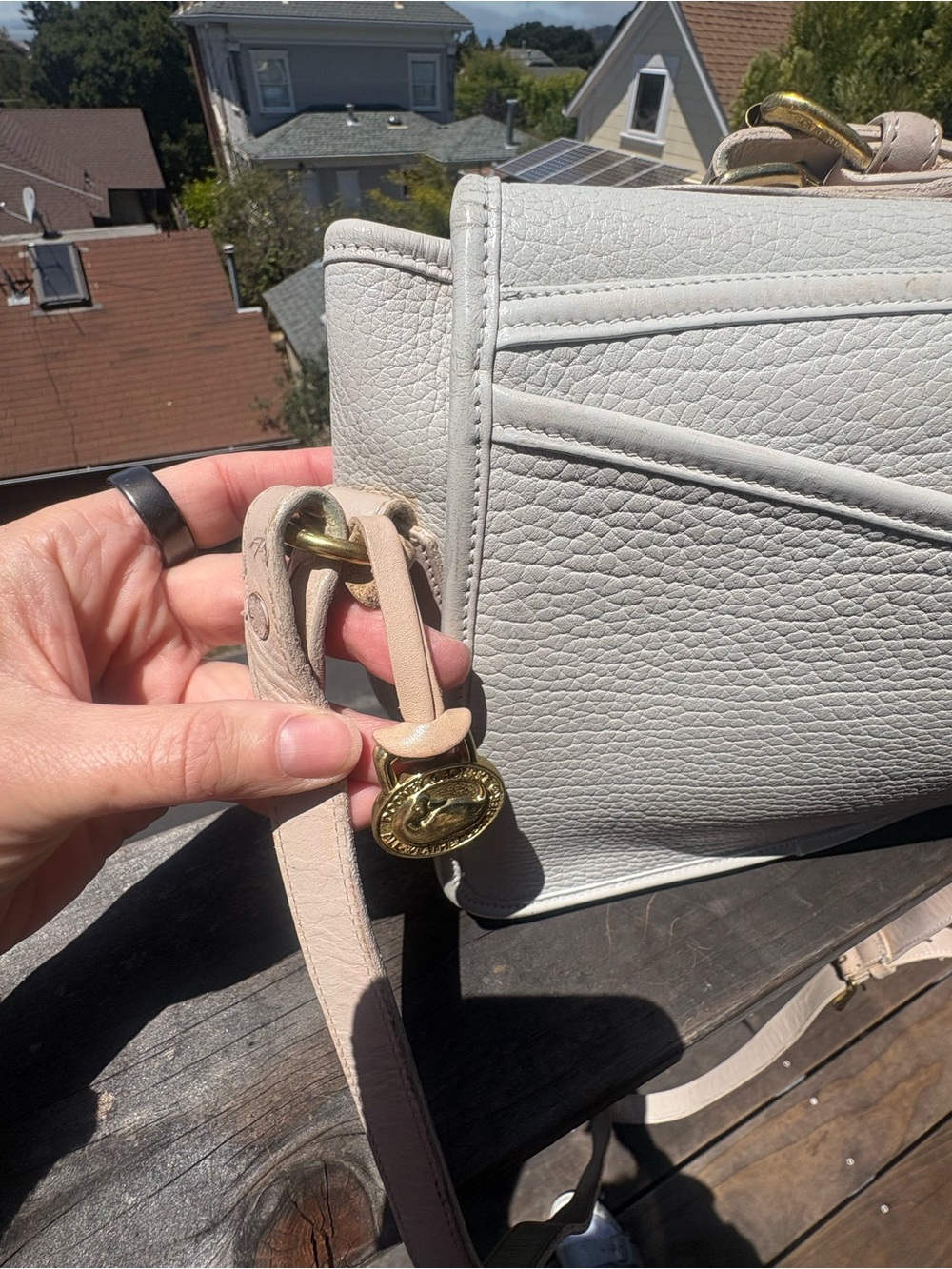 Rare Dooney & Bourke Cream and Light Pink Crossbody Bag - READ description - Picture 4 of 12